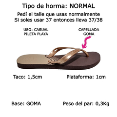 Ojotas Havaianas Elegance Print Originales Brasil Mujer Goma (HAELEGPT) en internet