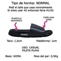 Sandalias Havaianas Originales Brasil Hombre Slide Goma (HASLIDEC) - comprar online