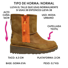 Pantubotas Lady Stork Mujer Botas Abrigada Simil Piel Cailin (LSCAILIN) - Zona Shop