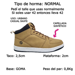 Botitas Hombre Tipo Skate Deportivos Casual Proforce 0007 (PF0007) - Zona Shop