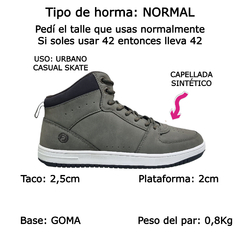 Botitas Hombre Tipo Skate Deportivos Casual Proforce 0007 (PF0007) - Zona Shop