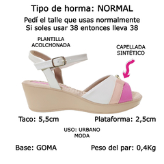 Sandalias Mujer Piccadilly 540343 Taco Chino Verano Livianas (PI540343) - Zona Shop