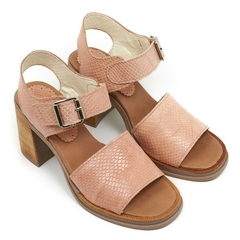 Sandalias Mujer Cuero Taco Ancho Urbanas Pia Vitelli Foglia (PVFOGLIA) - comprar online