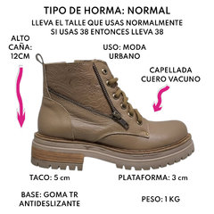 Borcegos Pia Vitelli Urbanos Mujer Cuero Vacuno Naza Moda (PVNAZA) - Zona Shop