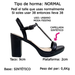 Sandalias Mujer Ramarim Altas Taco Ancho Vestir 33253 Fiesta (RA33253) - comprar online