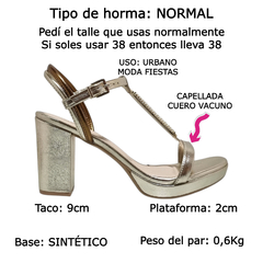 Sandalias Mujer Ramarim Altas Taco Ancho Vestir 33253 Fiesta (RA33253) - Zona Shop
