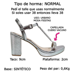 Sandalias Mujer Ramarim Altas Taco Ancho Vestir 33253 Fiesta (RA33253) - comprar online