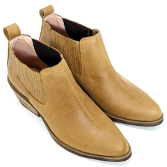 Botas Botinetas Cuero Mujer Tipo Texanas Caña Baja Riot 1622