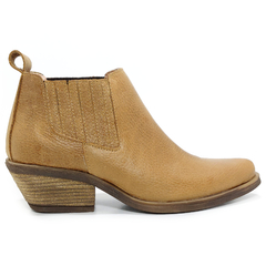 Botas Botinetas Cuero Mujer Tipo Texanas Caña Baja Riot 1622