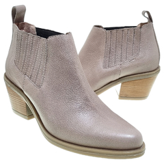 Botas Botinetas Cuero Mujer Tipo Texanas Caña Baja Riot 1622
