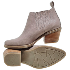 Botas Botinetas Cuero Mujer Tipo Texanas Caña Baja Riot 1622