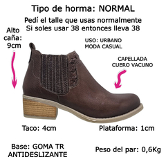 Botas Botinetas Cuero Mujer Tipo Texanas Charros Riot Anush (RIANUSH) en internet