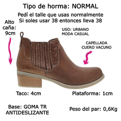 Botas Botinetas Cuero Mujer Tipo Texanas Charros Riot Anush (RIANUSH) - Zona Shop