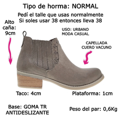 Botas Botinetas Cuero Mujer Tipo Texanas Charros Riot Anush (RIANUSH) - tienda online