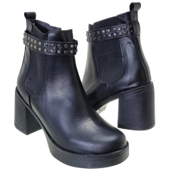 Botas Mujer Cuero Con Taco Urbanas Riot Dagna Moda Vestir