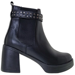 Botas Mujer Cuero Con Taco Urbanas Riot Dagna Moda Vestir