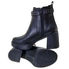Botas Mujer Cuero Con Taco Urbanas Riot Dagna Moda Vestir
