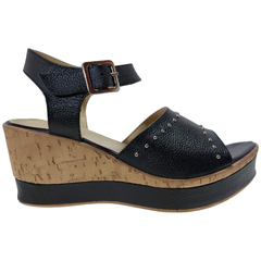 Sandalias Mujer Taco Chino Cuero Vacuno Riot Karima Verano