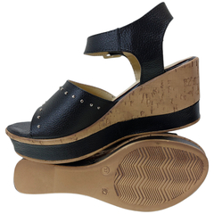 Sandalias Mujer Taco Chino Cuero Vacuno Riot Karima Verano