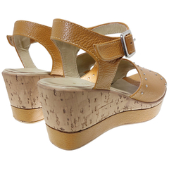 Sandalias Mujer Taco Chino Cuero Vacuno Riot Karima Verano