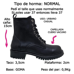 Borcegos Mujer Riot Cuero Vacuno Katrina Urbanos Bota Cierre (RIKATRIN) - tienda online