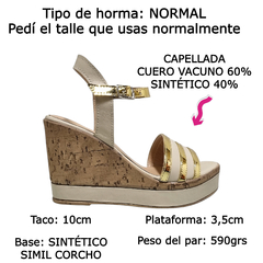 Sandalias Mujer Taco Chino Altas Cuero Vacuno Riot Milena (RIMILENA) - tienda online