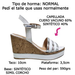 Sandalias Mujer Taco Chino Altas Cuero Vacuno Riot Milena (RIMILENA)