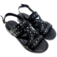 Sandalias Mujer Bajas Moda Urbana Cuero Comodas Riot Raina