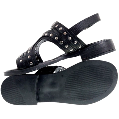 Sandalias Mujer Bajas Moda Urbana Cuero Comodas Riot Raina