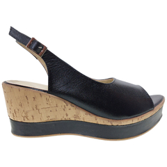 Sandalias Mujer Taco Chino Cuero Vacuno Riot Samia Livianas