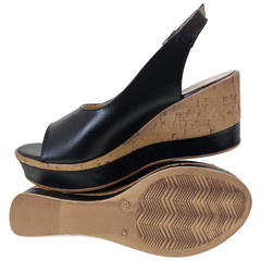 Sandalias Mujer Taco Chino Cuero Vacuno Riot Samia Livianas