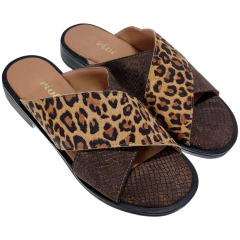 Sandalias Mujer Bajas Cuero Vacuno Riot Seina Zuecos Verano