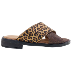 Sandalias Mujer Bajas Cuero Vacuno Riot Seina Zuecos Verano