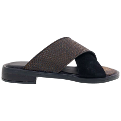 Sandalias Mujer Bajas Cuero Vacuno Riot Seina Zuecos Verano