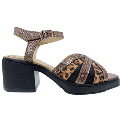 Sandalias Mujer Cuero Vacuno Taco Ancho Verano Riot Zafira
