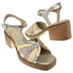 Sandalias Mujer Cuero Vacuno Taco Ancho Verano Riot Zafira