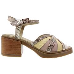 Sandalias Mujer Cuero Vacuno Taco Ancho Verano Riot Zafira
