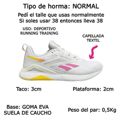 Zapatillas Reebok Deportivas Mujer Nano Flex 2 Running Gym (RKNANFL2) - Zona Shop