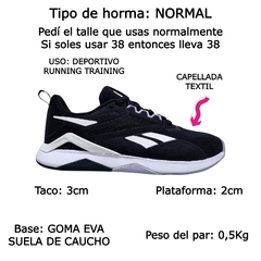 Zapatillas Reebok Deportivas Mujer Nano Flex 2 Running Gym (RKNANFL2) - Zona Shop
