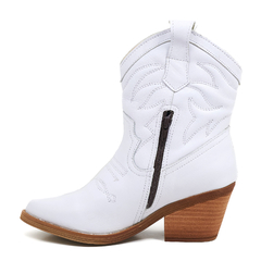 Botas Texanas Mujer Caña Media Cuero Clasicas Savage Gz 91