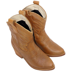 Botas Texanas Mujer Caña Media Cuero Clasicas Savage Gz 91