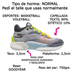 Zapatillas Skechers Basketball Hombre Deportiva Voley 253005 (SK253005) en internet
