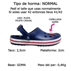Sandalias Hombre Stone Band Goma Playa Pileta Zuecos 011000 (SN011000) - comprar online