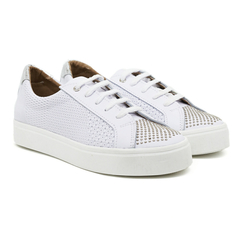 Zapatillas Mujer Sucre 1011 Urbanas Cuero Vacuno Grabado con Micro Tachas