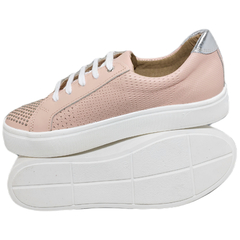 Zapatillas Mujer Sucre 1011 Urbanas Cuero Vacuno Grabado con Micro Tachas