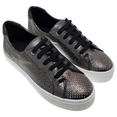 Zapatillas Mujer Sucre 1011 Urbanas Cuero Vacuno Grabado con Micro Tachas