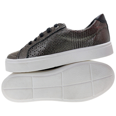 Zapatillas Mujer Sucre 1011 Urbanas Cuero Vacuno Grabado con Micro Tachas