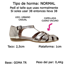 Sandalias Mujer Cuero Sucre 3702 Guarachas Tipo Franciscanas (SU3702) - tienda online