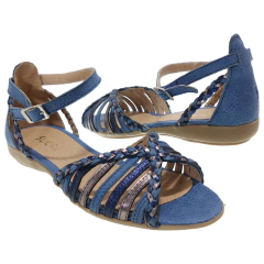 Sandalias Bajas Mujer Tipo Guarachas Cuero Vacuno Sucre 3744
