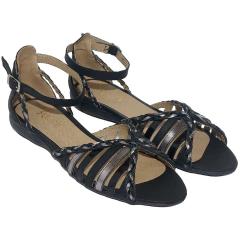 Sandalias Bajas Mujer Tipo Guarachas Cuero Vacuno Sucre 3744